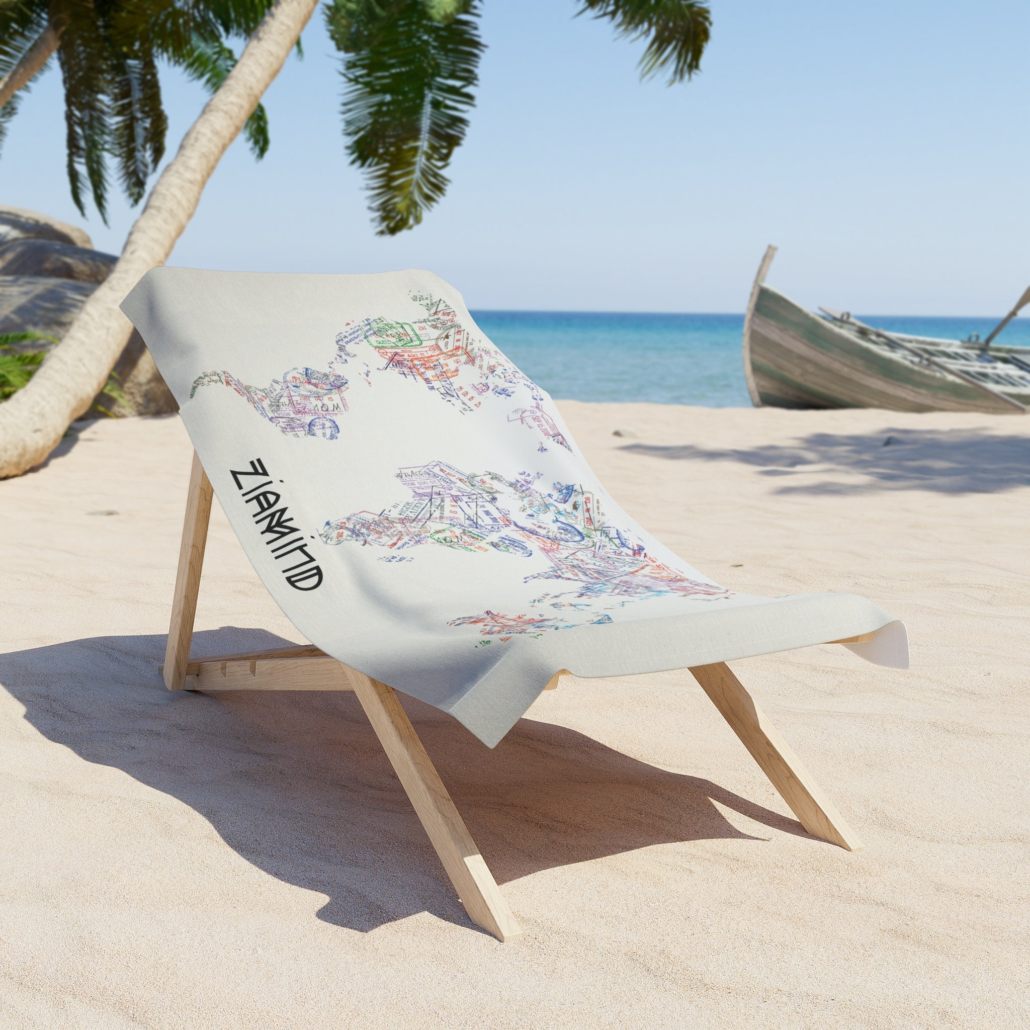 Colorful World Map - Beach Towel